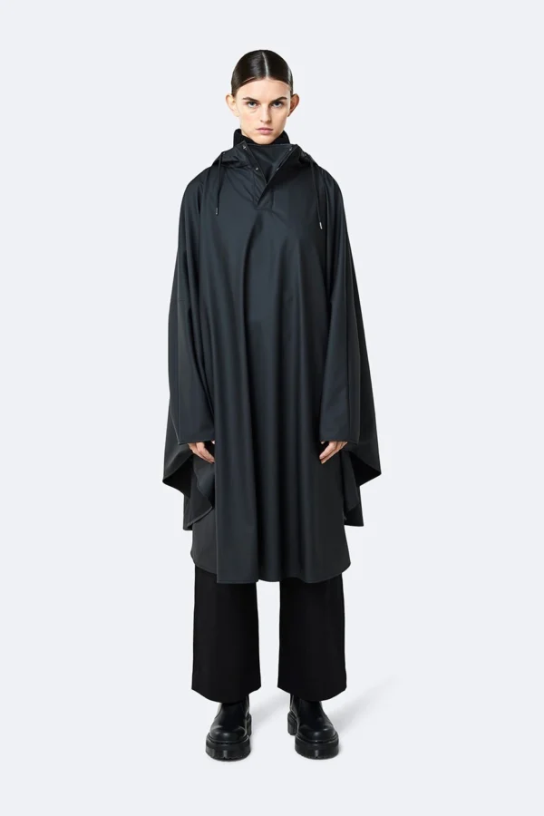 rains-cape-black (3) Rains Cape in Black worn by model