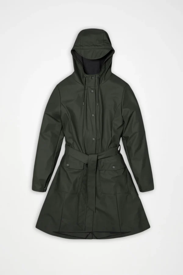 rains-curve-long-jacket-green (3) Rains Curve Long Jacket in green