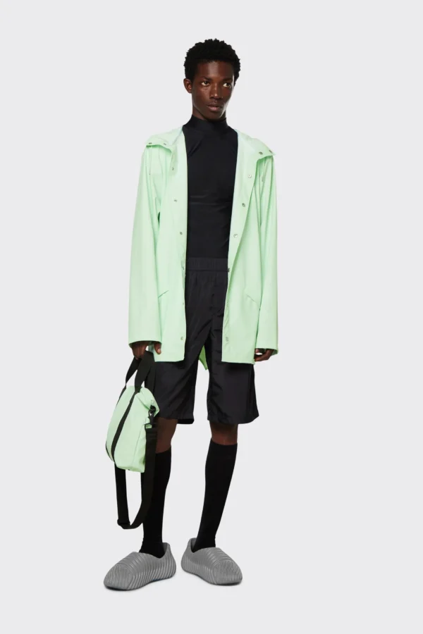 rains-jacket-mineral (1) Rains Jacket in Mineral worn by model