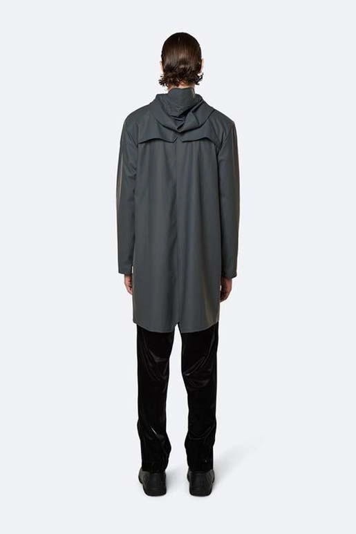 rains-long-jacket-slate (8) Rains Long Jacket in slate worn by model