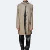 rains-long-jacket-taupe (4) Rains Long Jacket in taupe worn by model
