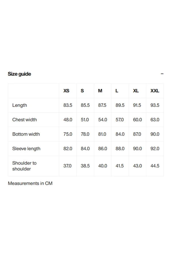 size-guide-a-line-jacket Rains A Line Jacket