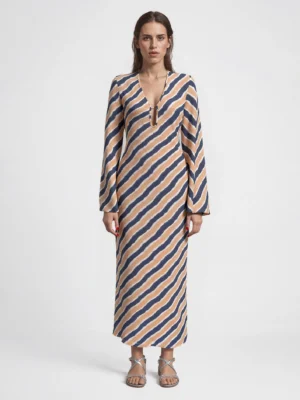 Babbaki Bias Tunic Sunset worn by size