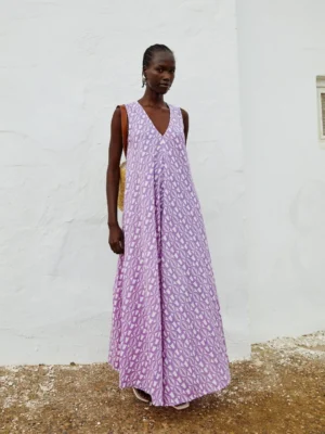 Babbaki Milos Dress Tulips worn by model