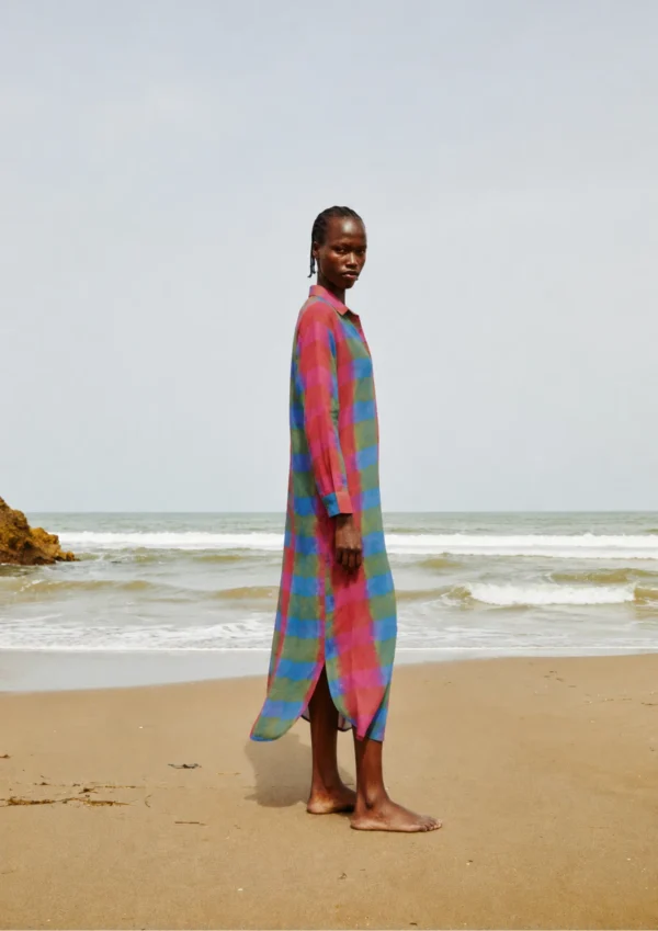 babbaki-patmos-dress-spice-sky-copia (3) Babbaki Patmos Dress Spice Sky Copia worn by model