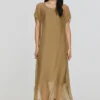 efimeron-clio-dress-camel (4) Efimeron Clio Dress Camel worn by model