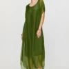 efimeron-clio-dress-green (1) Efimeron Clio Dress Green worn by model