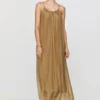 efimeron-dione-dress-camel (1) Efimeron Dione Dress Camel worn by model