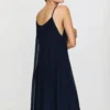 efimeron-dione-dress-navy Efimeron Dione Dress Navy worn by model