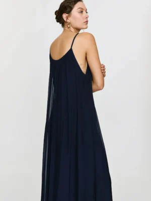 Efimeron Dione Dress Navy worn by model