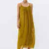 efimeron-dione-dress-ochre (1) Efimeron Dione Dress Ochre worn by model