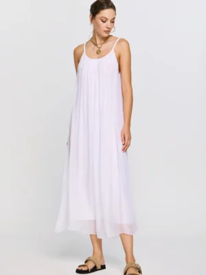 Efimeron Dione Dress White worn by model