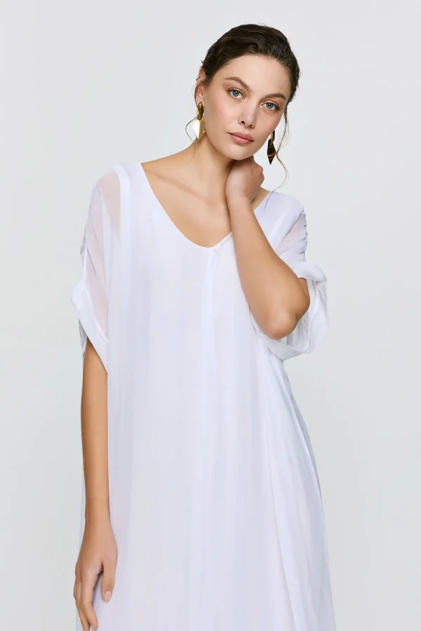 Efimeron Gaia Dress White worn by model