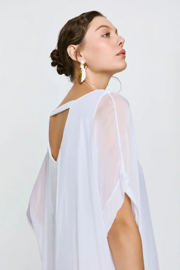 Efimeron Gaia Dress White worn by model