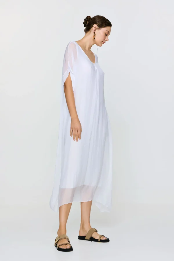 Efimeron Gaia Dress White worn by model