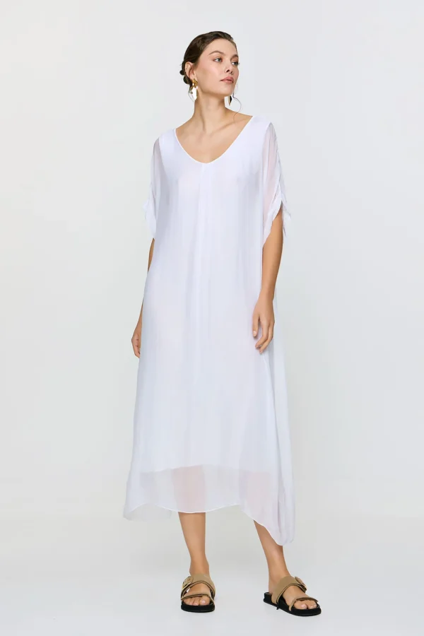 Efimeron Gaia Dress White worn by model