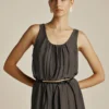Efimeron Hydra Long Dress Grey worn by model