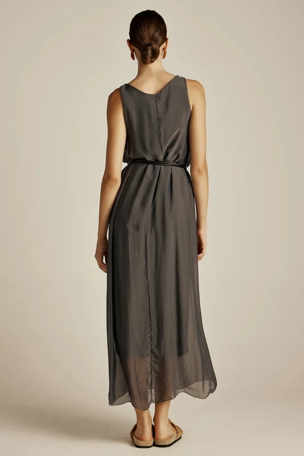 Efimeron Hydra Long Dress Grey worn by model