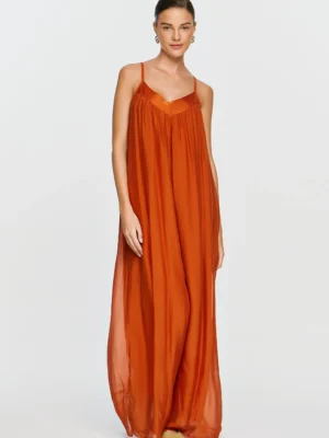 Efimeron Nephele Jumpsuit Burnt Orange worn by model