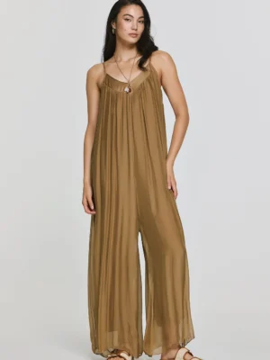 Efimeron Nephele Jumpsuit Camel worn by model