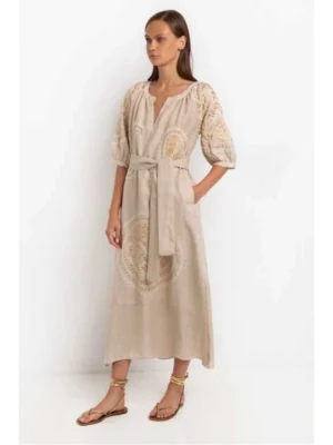 Greek Archaic Kori Bohemian Long Caftan