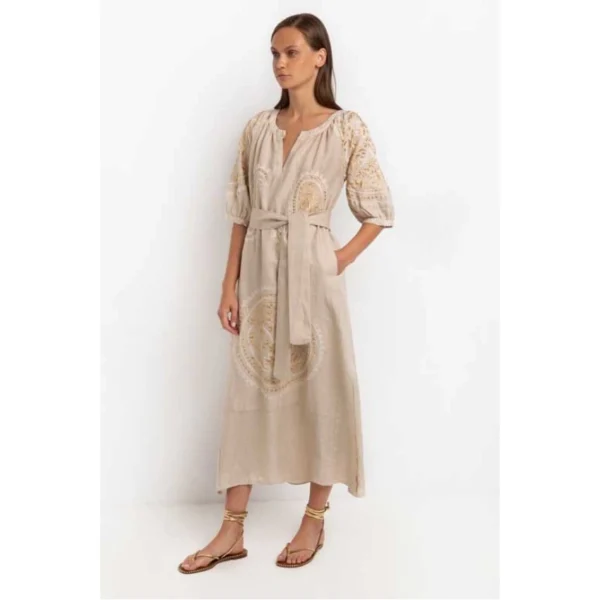 greek-archaic-kori-bohemian-long-caftan-style-dress-sand-white-gold (1) Greek Archaic Kori Bohemian Long Caftan