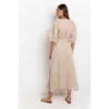 greek-archaic-kori-bohemian-long-caftan-style-dress-sand-white-gold (3) Greek Archaic Kori Bohemian Long Caftan back