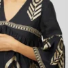 greek-archaic-kori-embroidered-boho-mini-dress-charcoal-gold (5) Greek Archaic Kori Embroidered Boho Mini Dress detail Charcoal/Gold