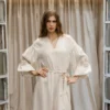 klotho-electra-dress-ivory (6) Klotho Electra Dress Ivory worn by model