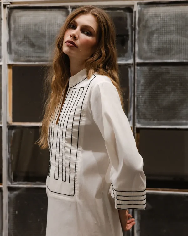 klotho-elpida-dress-off-white (3) Klotho Elpida Dress Off White worn by model