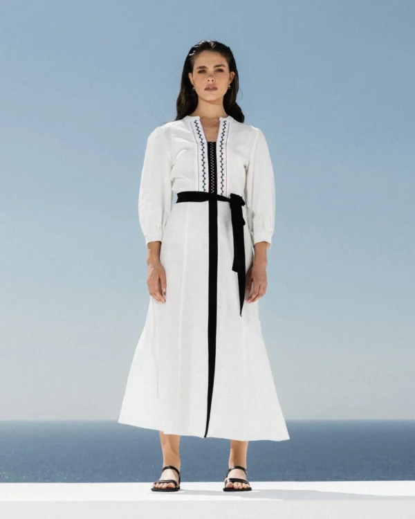 klotho-thalassa-dress-white (1) Klotho Thalassa Dress White worn by model