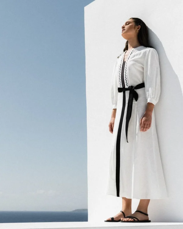 klotho-thalassa-dress-white (3) Klotho Thalassa Dress White worn by model