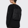 Rains Backpack Micro Black worn by model