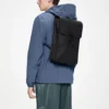 rains-backpack-mini-black (2) Rains Backpack Mini worn by model
