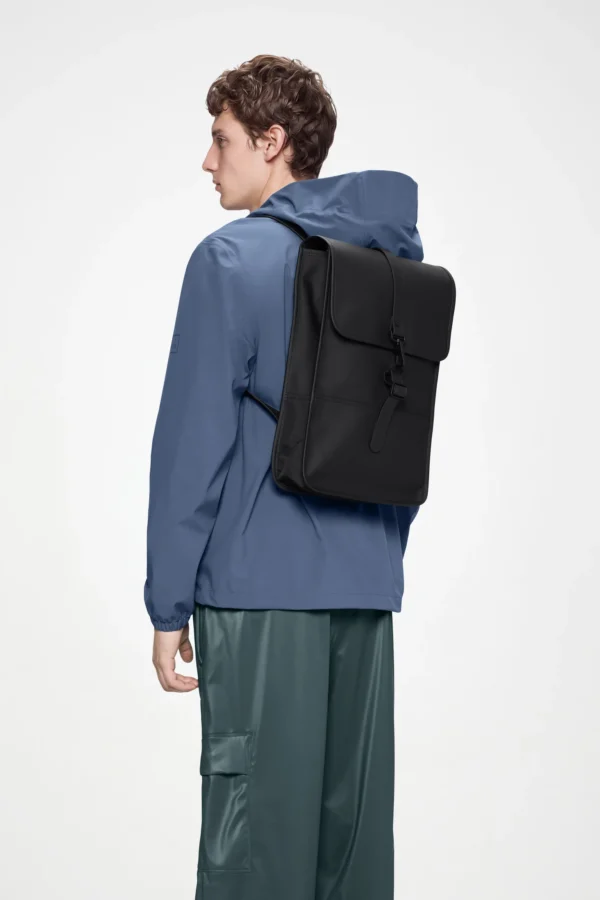 rains-backpack-mini-black (2) Rains Backpack Mini worn by model