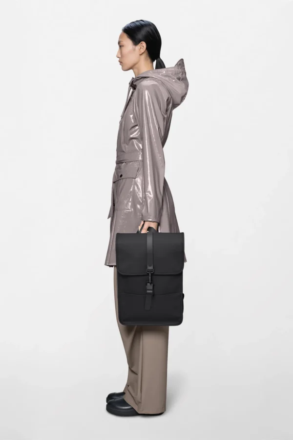 rains-backpack-mini-black (6) Rains Backpack Mini Black worn by model