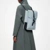 rains-backpack-mini-pool (5) Rains Backpack Mini Pool worn by model