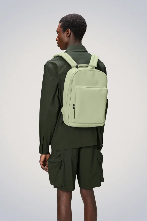 rains-book-daypack-earth (3) Rains Book Daypack earth worn by model