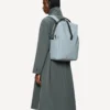 Rains Clip Front Backpack pool worn by model