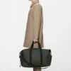Rains Hilo Weekend Bag Green worn by model