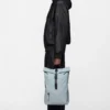 rains-rolltop-rucksack-pool (3) Rains Rolltop Rucksack Pool worn by model