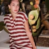Sun of a Beach St. Tropez Linen Kaftan worn by model